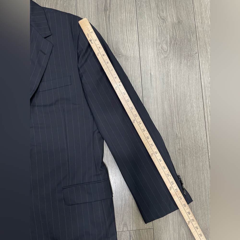 Brooks Brothers Golden Fleece Fitzgerald Dark Navy Blue Pin Stripe Suit 42R/32W - Picture 4 of 16